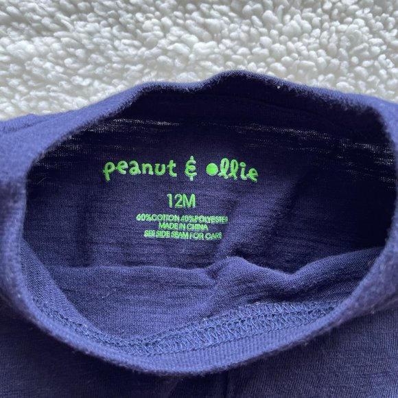 Peanut & Ollie 2-Piece Short Sleeve Graphic Tee Bundle Navy/Grey Boys 12m - Picture 6 of 6